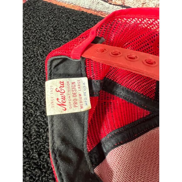 Vintage Cincinnati Reds New Era Red Mesh Snapback Cap With White "C" Logo R3 - Picture 4 of 4